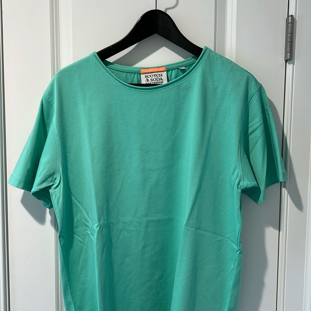 Green (Teal) Scotch & Soda Raw Edge T-Shirt